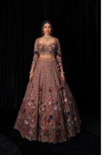Chocolaty brown Australian sequins lehnga choli