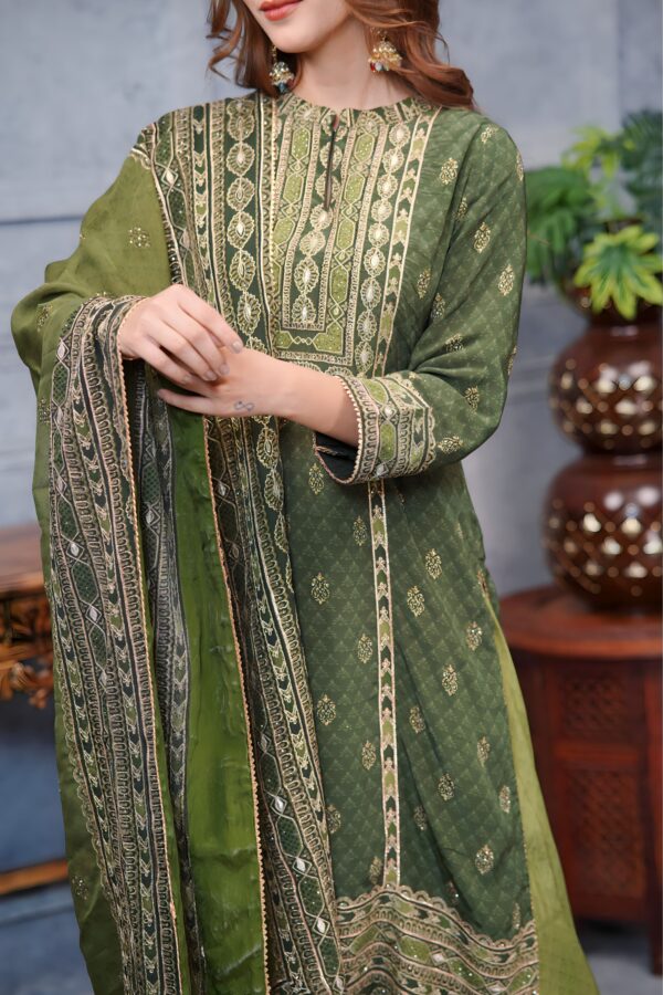Mehendi Charm Pure Crepe Elegance With Pakistani Salwaar