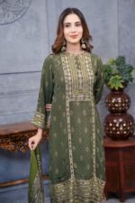 Mehendi Charm Pure Crepe Elegance With Pakistani Salwaar