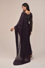 Subtle Purple Organza Intricate Sarees