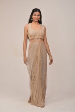 Nude Almond Exquisite Drape Saree