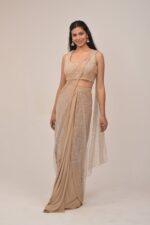 Nude Almond Exquisite Drape Saree