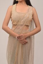 Nude Almond Exquisite Drape Saree