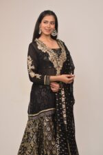 Sleek Black Intricate Garara Set