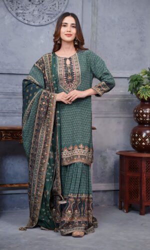 Pakistani Elegant Digital Printed Garara Suit