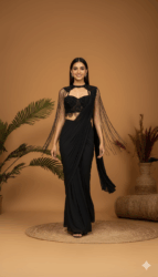 Midnight Instyle Tassel Ready to Wear Saree