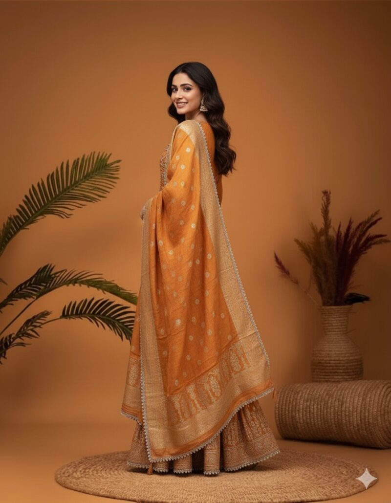 Festive Marigold Sharara Suit