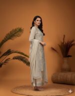Ivory Tonal Embroidered Palazzo Set