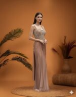 Liquid Drape Crystal Corset Gown