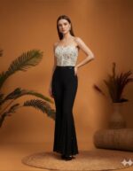 Crystal Bodice with Flared Pants