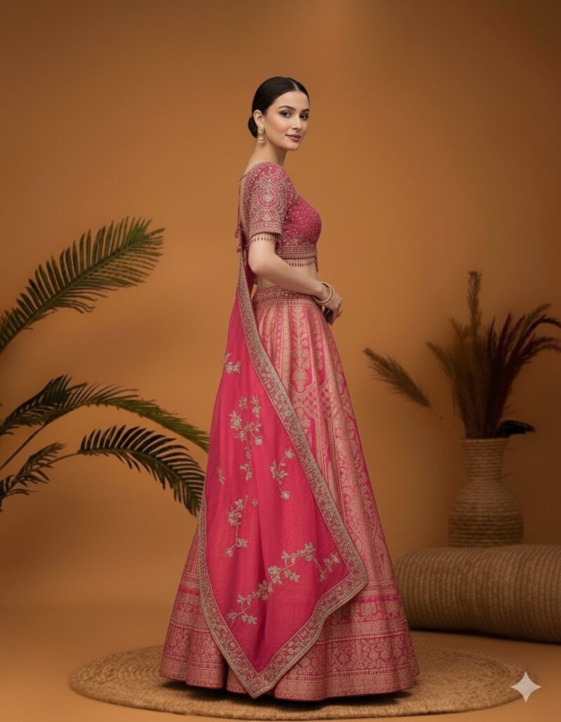 Regal Rani Pink Brocade Lehenga