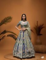 Pastel Olive Royale Grace Lehenga