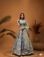 Pastel Olive Royale Grace Lehenga