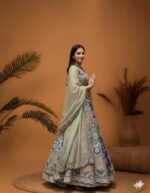 Pastel Olive Royale Grace Lehenga