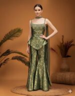 Emerald Peplum Glam Garara Set