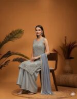 Shimmering Grey Pearl Ensemble Suit