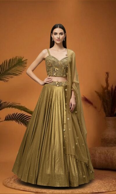 Eternal Golden Glow Ensemble Lehenga