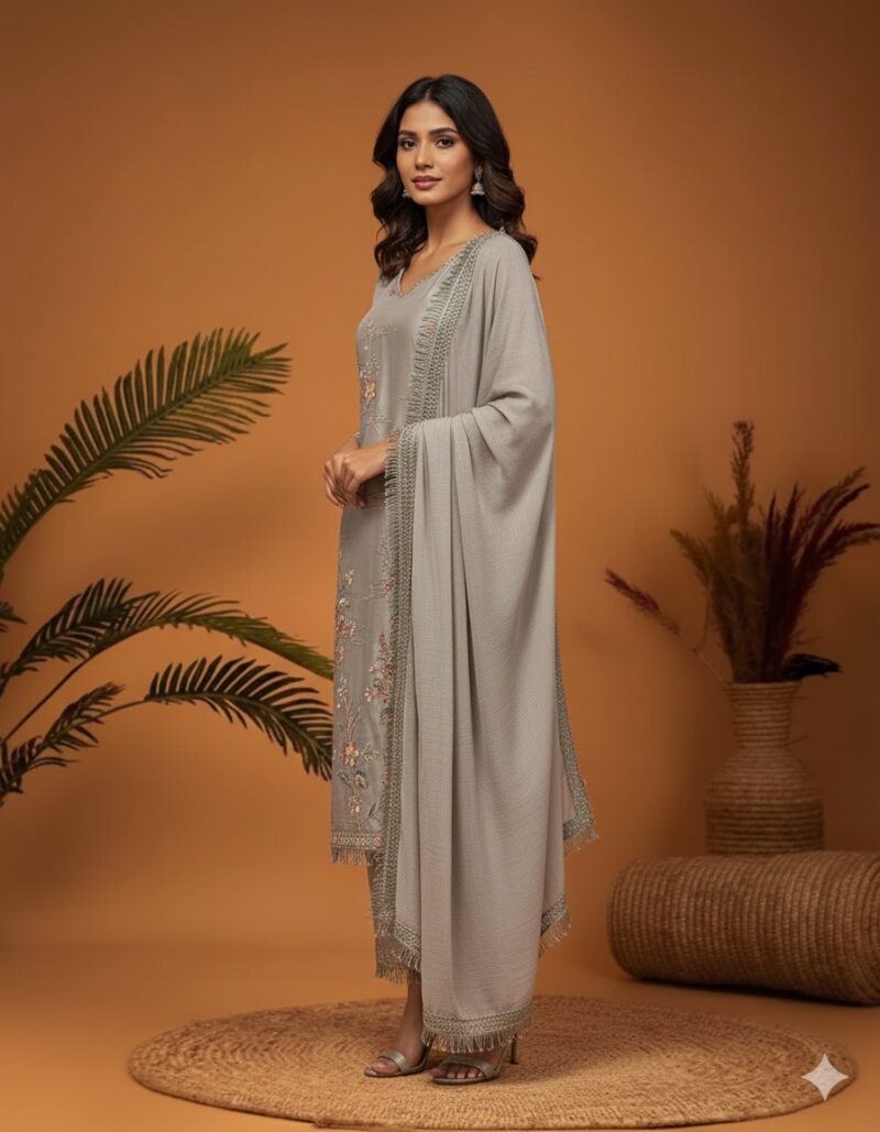 Grey Elegance Threadwork Suit