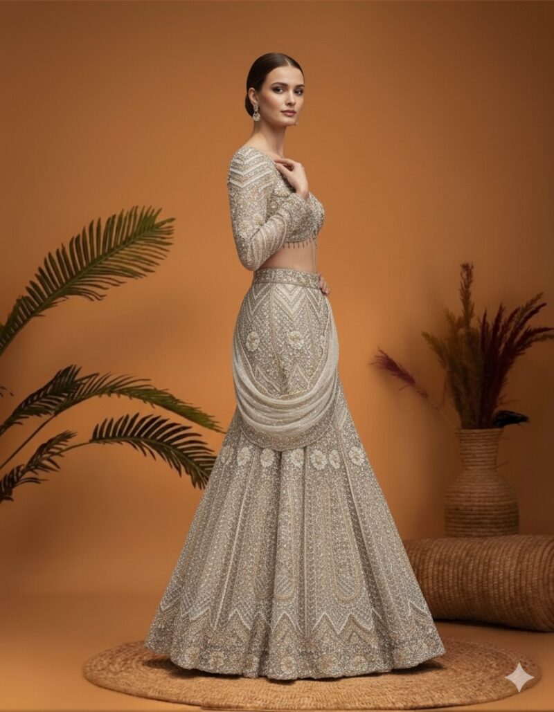 Timeless Silver Radiance Lehenga