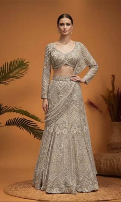 Timeless Silver Radiance Lehenga