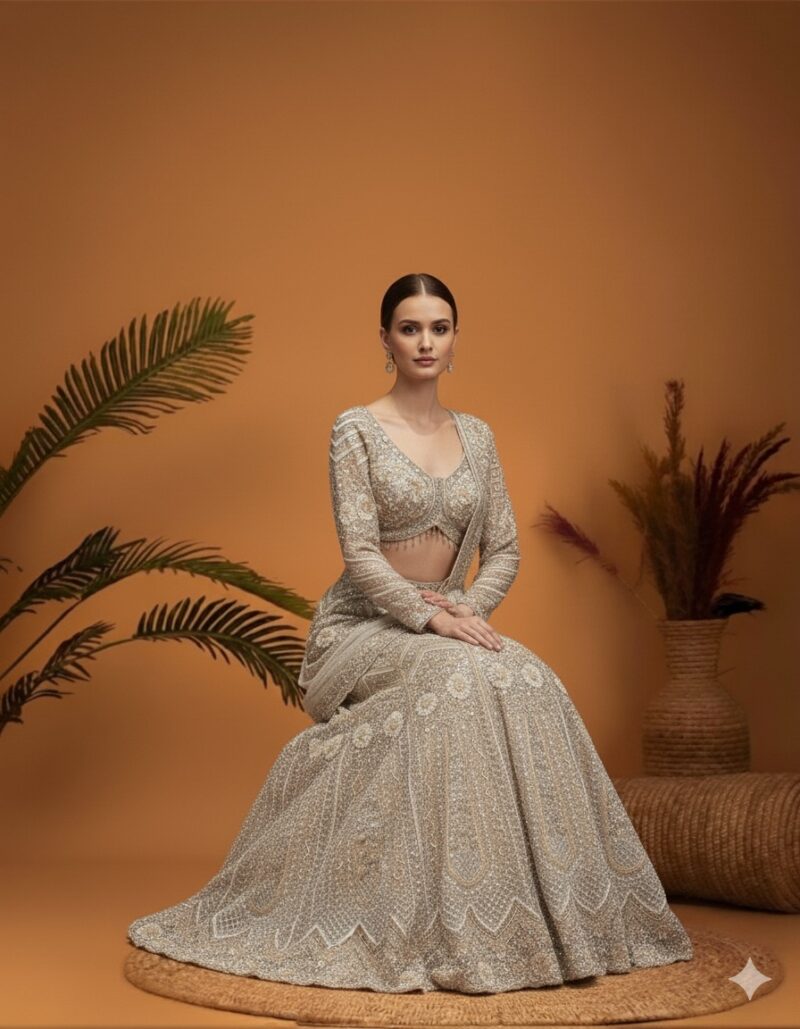 Timeless Silver Radiance Lehenga