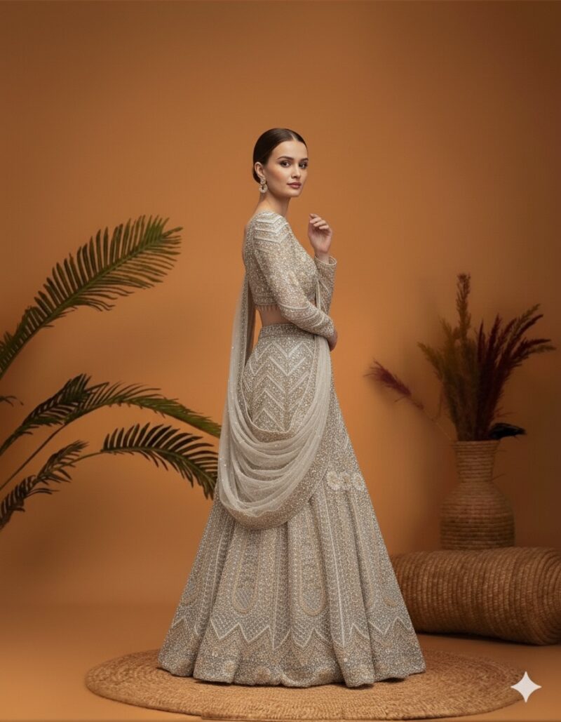 Timeless Silver Radiance Lehenga