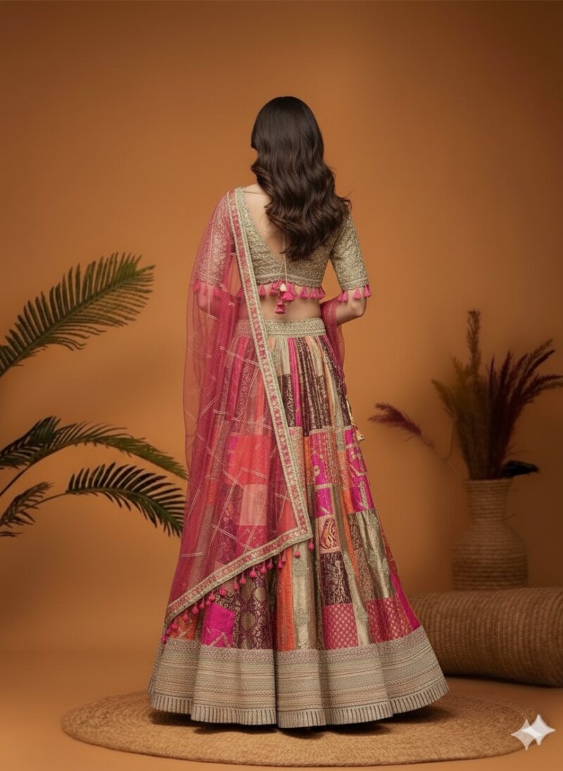 Vibrant Patchwork Lehenga Glow
