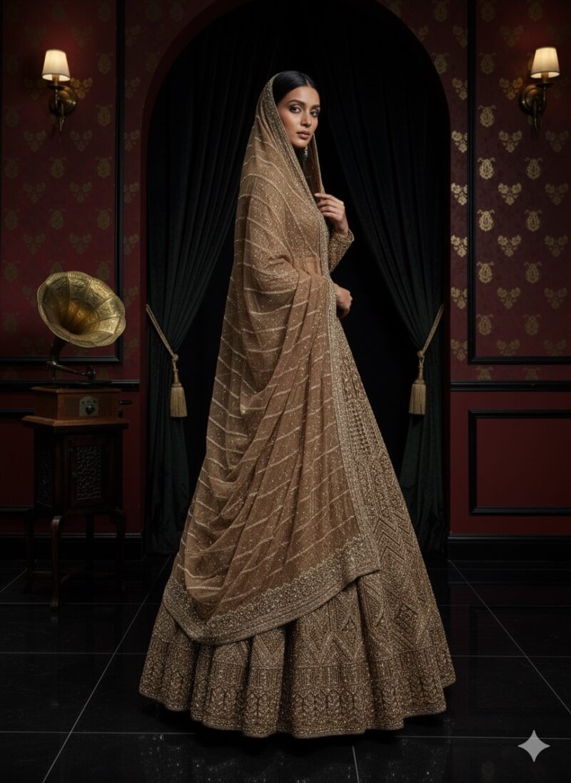 Antique Gold Bridal Dream Lehenga