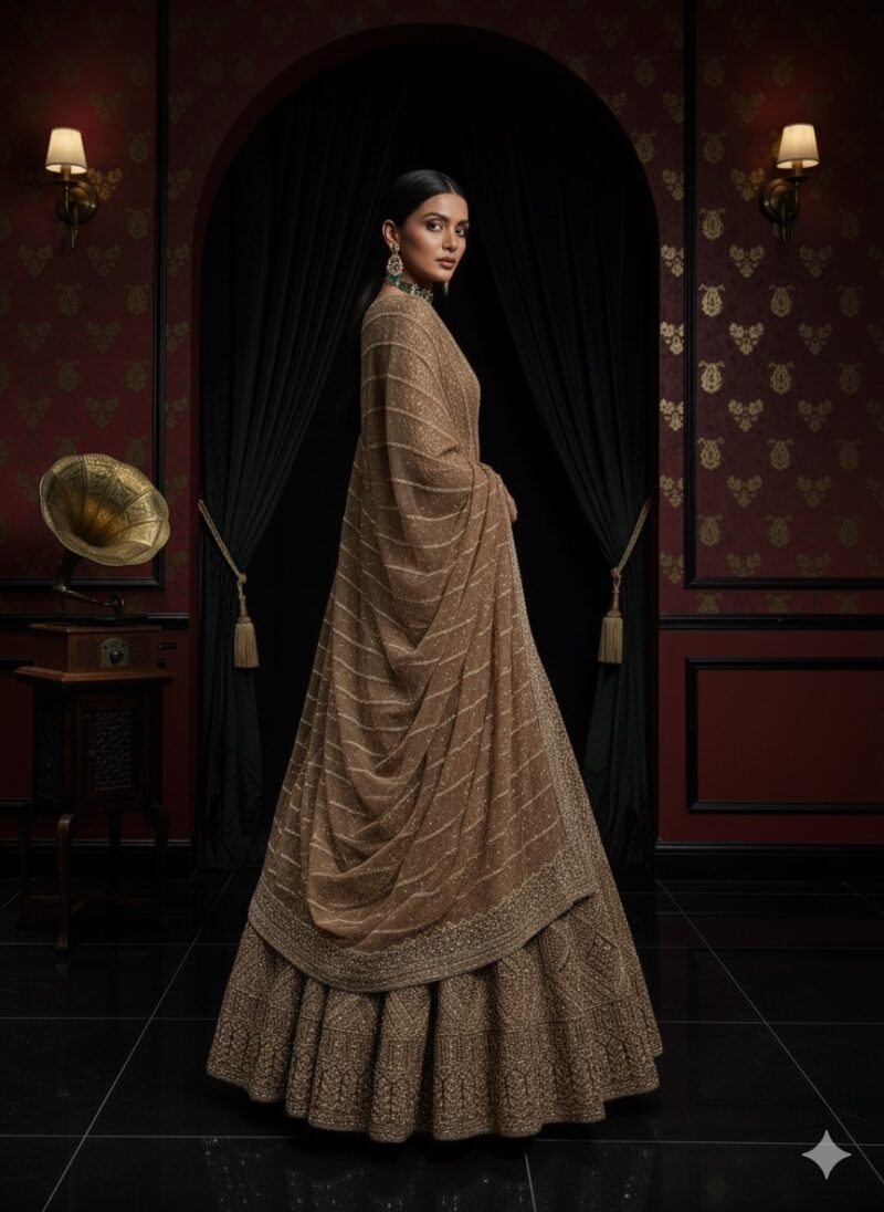 Antique Gold Bridal Dream Lehenga