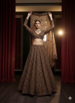 Bronze Sparkle Couture Lehenga
