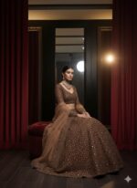 Bronze Sparkle Couture Lehenga