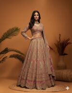 Royal Heritage Ornate Dusty Rose Lehenga