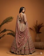 Royal Heritage Ornate Dusty Rose Lehenga