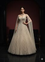 Champagne Cascade Pearl Gown