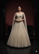 Champagne Cascade Pearl Gown