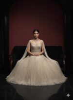 Champagne Cascade Pearl Gown