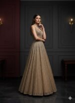 Regal Bronze Sequin Gown