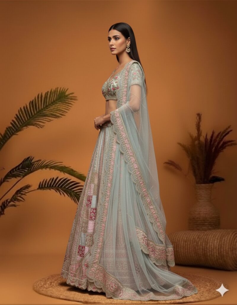 Ethereal Pastel Embroidered Lehenga