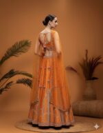 Radiant Orange Silk Charm Lehenga
