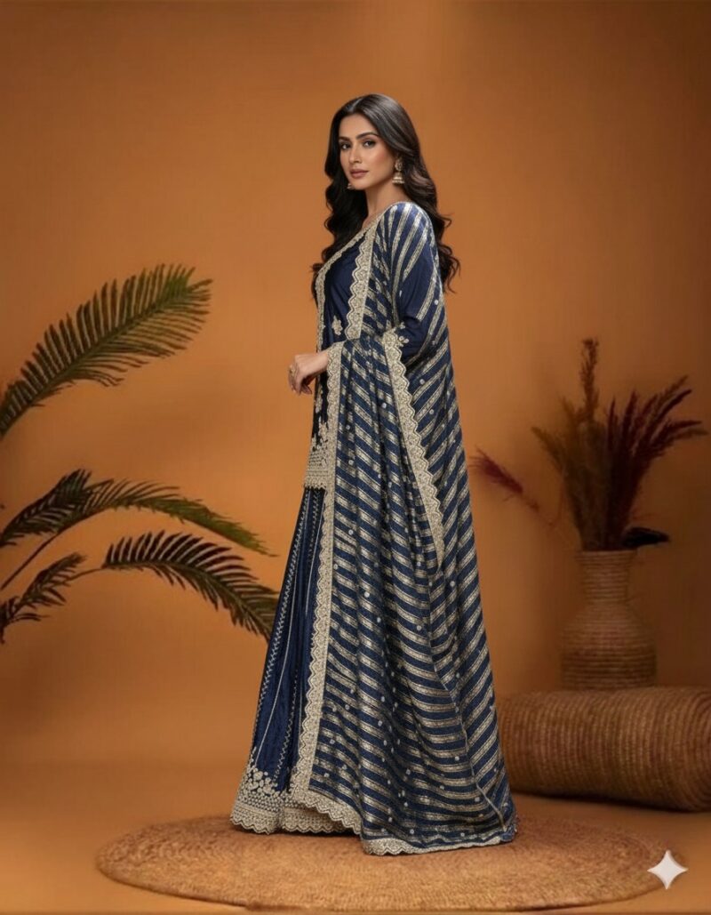 Starry Night Sharara Elegance Attire
