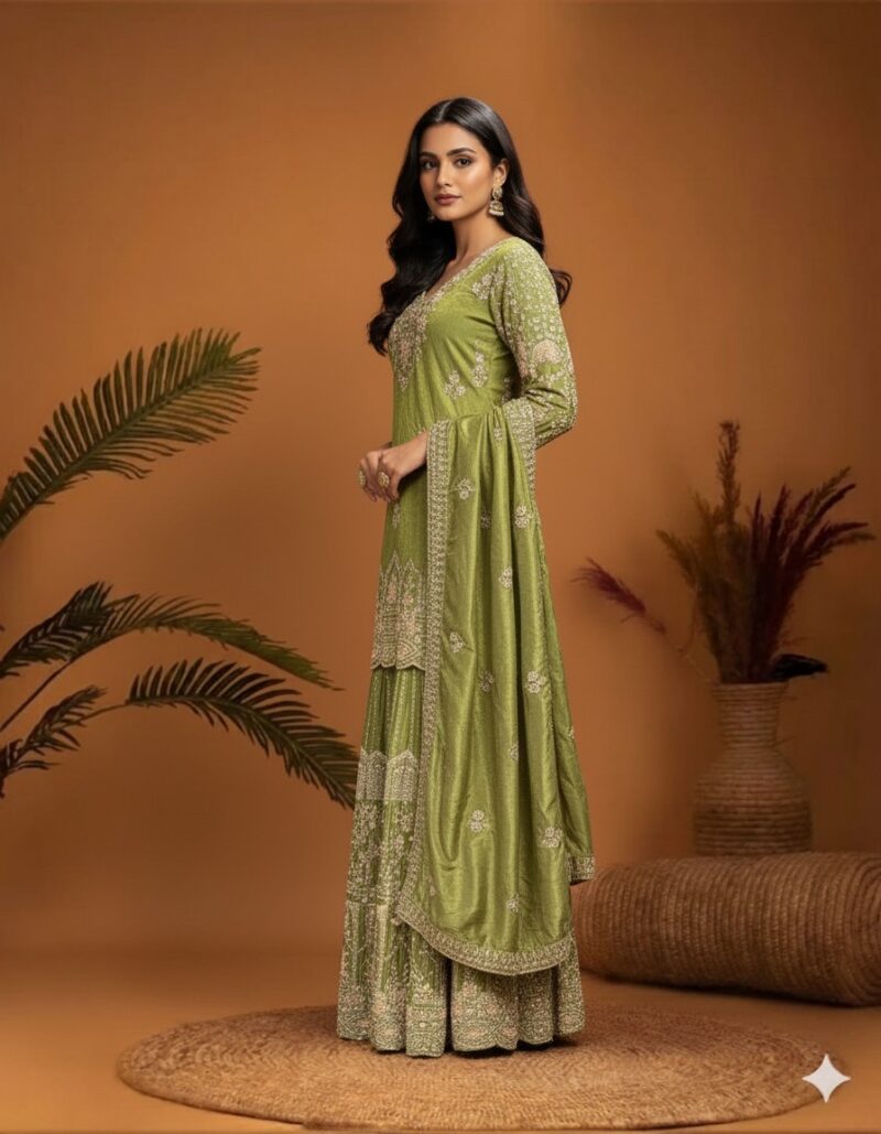 Timeless Zari Work Sharara Suit