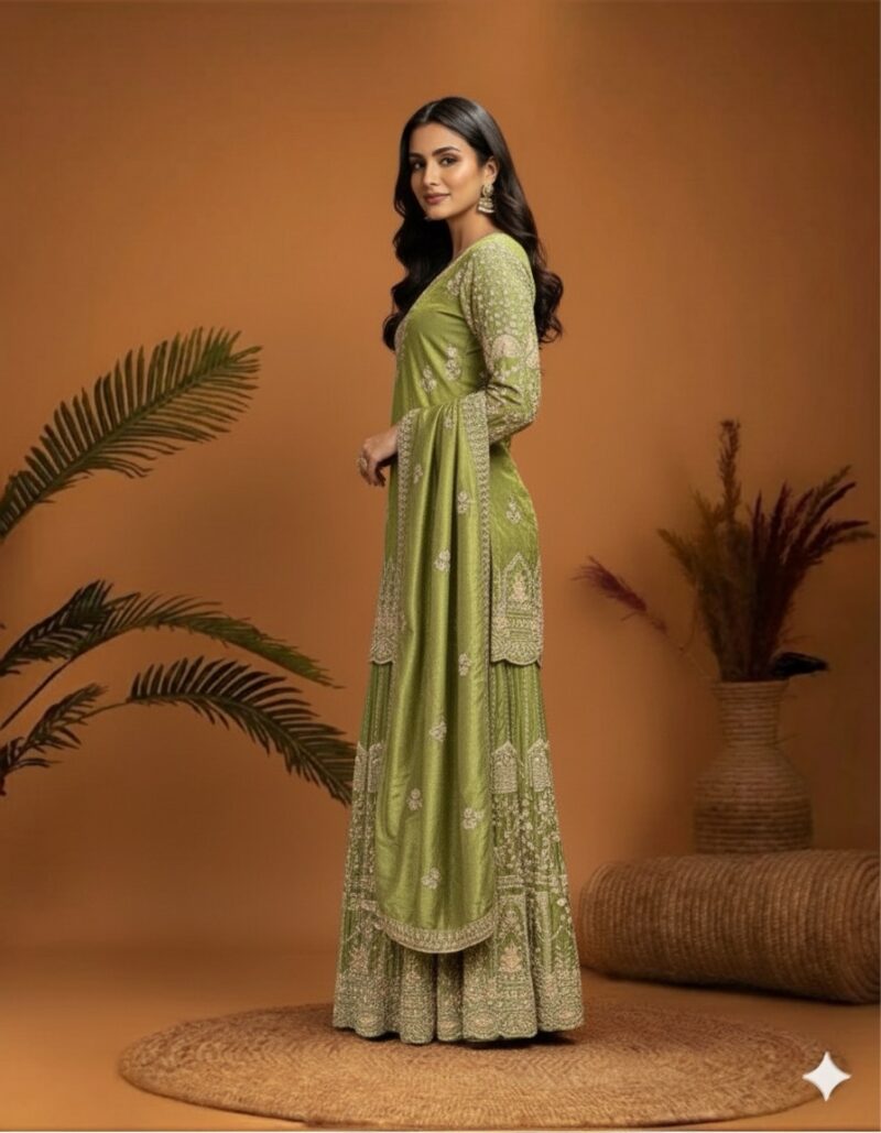 Timeless Zari Work Sharara Suit