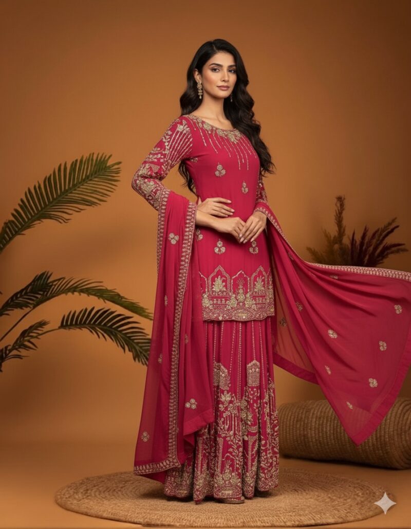 Timeless Zari Work Sharara Suit