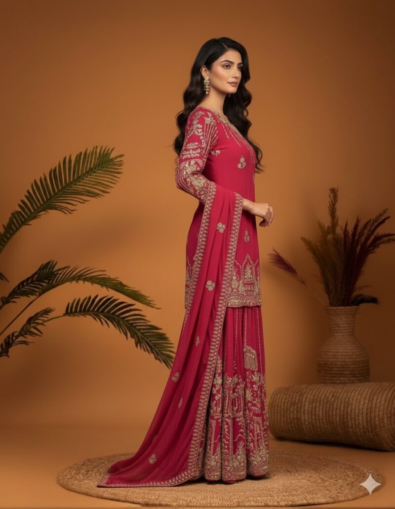 Timeless Zari Work Sharara Suit