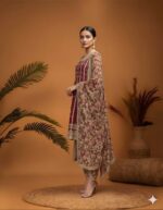 Vintage Maroon Dhoti Ensemble