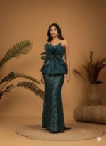 The Emerald Bloom Skirt Set