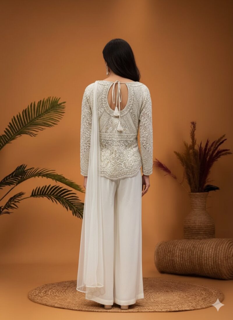 Ivory Mirror Embellished Kurta Set