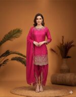 Hot Pink Dhoti Style Suit
