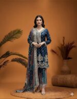 Mystic Peacock Embroidered Suit