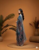 Mystic Peacock Embroidered Suit